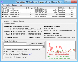 Technitium MAC Address Changer